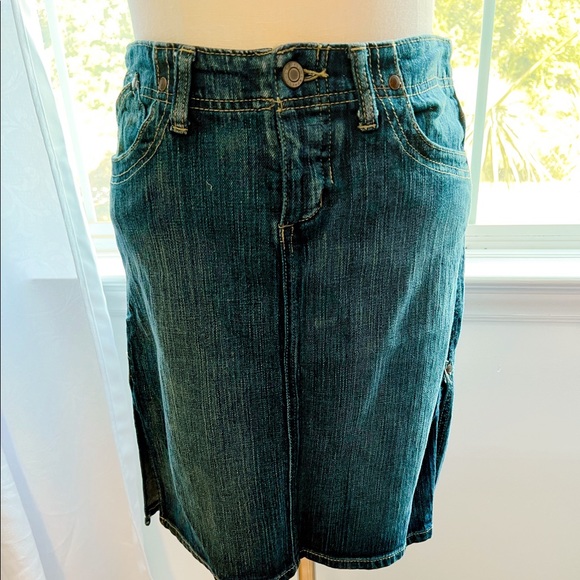 Vintage Precision Fit Dk Demi Skirt Side Spit Size 6 - Picture 1 of 4